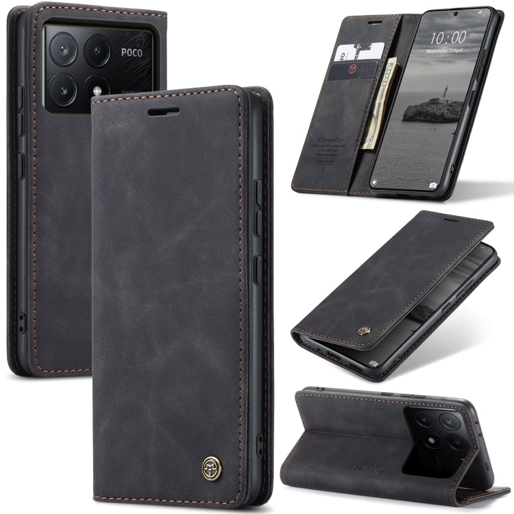 Étui multifonction en cuir à rabat horizontal CaseMe 013 pour Xiaomi Redmi Note 13 Pro 4G, Xiaomi Redmi Note 13 4G, Xiaomi Redmi 13C 4G Global / 13C 5G, Xiaomi Poco X6 Pro, Xiaomi Redmi K70E 5G, Xiaomi 14 Pro