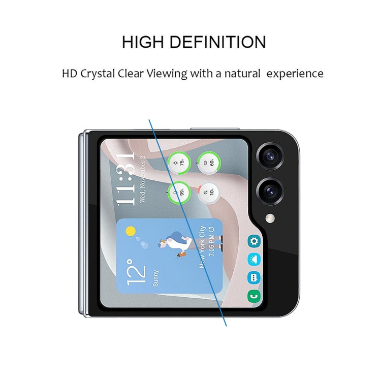Lot de 25 films de protection d'écran en verre trempé pour Samsung Galaxy Z Flip 5 (25 pièces)