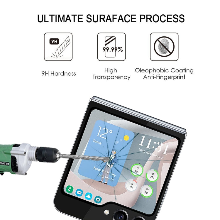 Lot de 25 films de protection d'écran en verre trempé pour Samsung Galaxy Z Flip 5 (25 pièces)