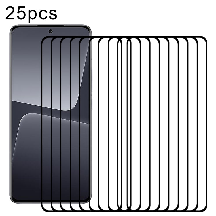 25pcs Full Glue 3D Curved Edge Full Screen Tempered Glass Film