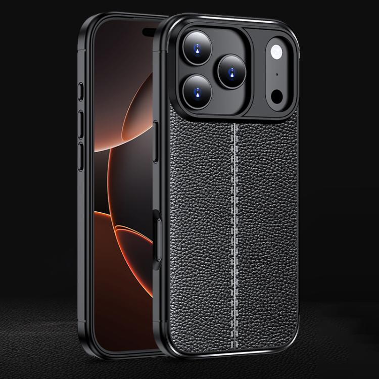 Litchi Texture Shockproof TPU Phone Case, For iPhone 16 Pro Max, For iPhone 16 Pro, For iPhone 16 Plus, For iPhone 16, iPhone 16e, For iPhone 15 Pro Max, For iPhone 15 Pro, For iPhone 15 Plus, For iPhone 15