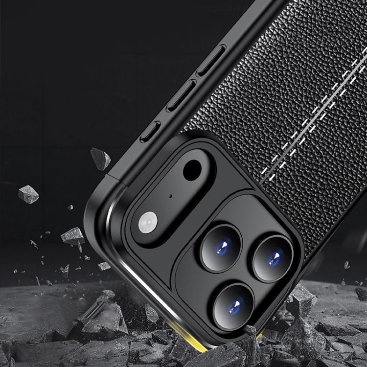 Litchi Texture Shockproof TPU Phone Case, For iPhone 16 Pro Max, For iPhone 16 Pro, For iPhone 16 Plus, For iPhone 16, iPhone 16e, For iPhone 15 Pro Max, For iPhone 15 Pro, For iPhone 15 Plus, For iPhone 15