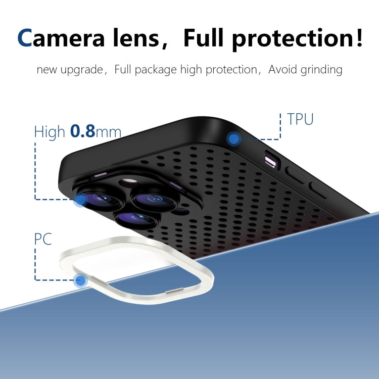Hollow Heat Dissipation TPU Phone Case, For iPhone 14 Plus, For iPhone 14, For iPhone 14 Pro, For iPhone 14 Pro Max