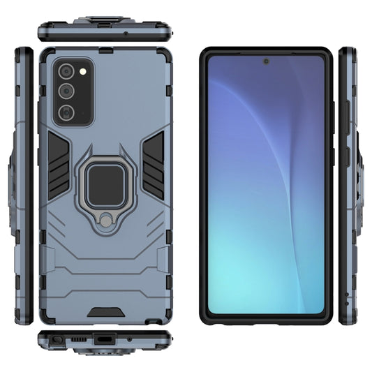 Dual-layer shockproof bumper case featuring metal ring stand for Galaxy Note20 Ultra