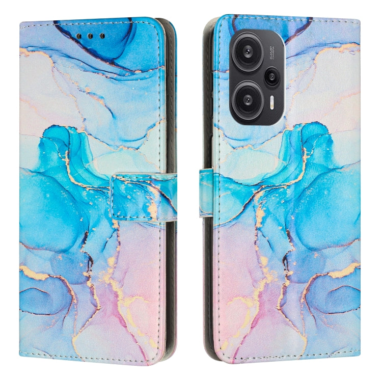 Painted Marble Pattern Leather Phone Case