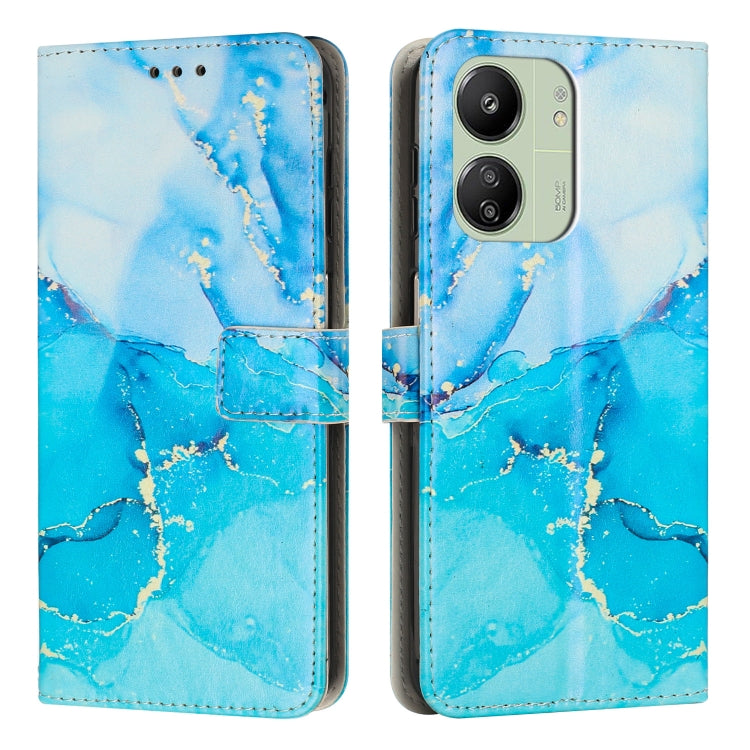 Painted Marble Pattern Leather Phone Case