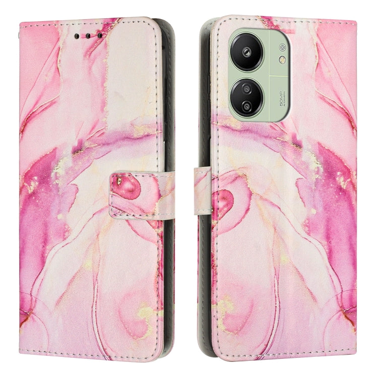 Painted Marble Pattern Leather Phone Case