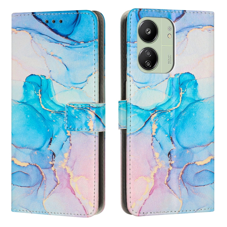 Painted Marble Pattern Leather Phone Case