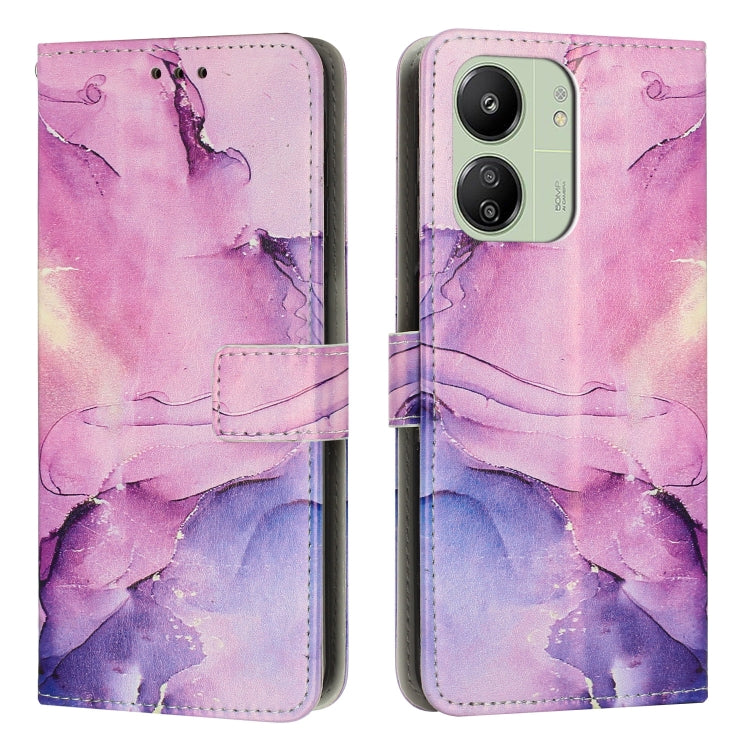 Painted Marble Pattern Leather Phone Case