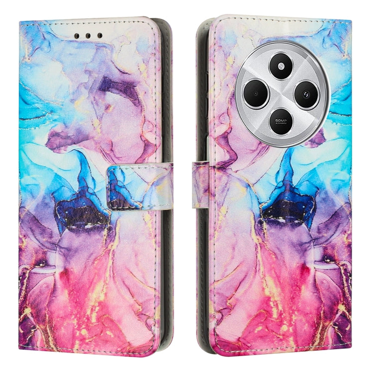Painted Marble Pattern Leather Phone Case