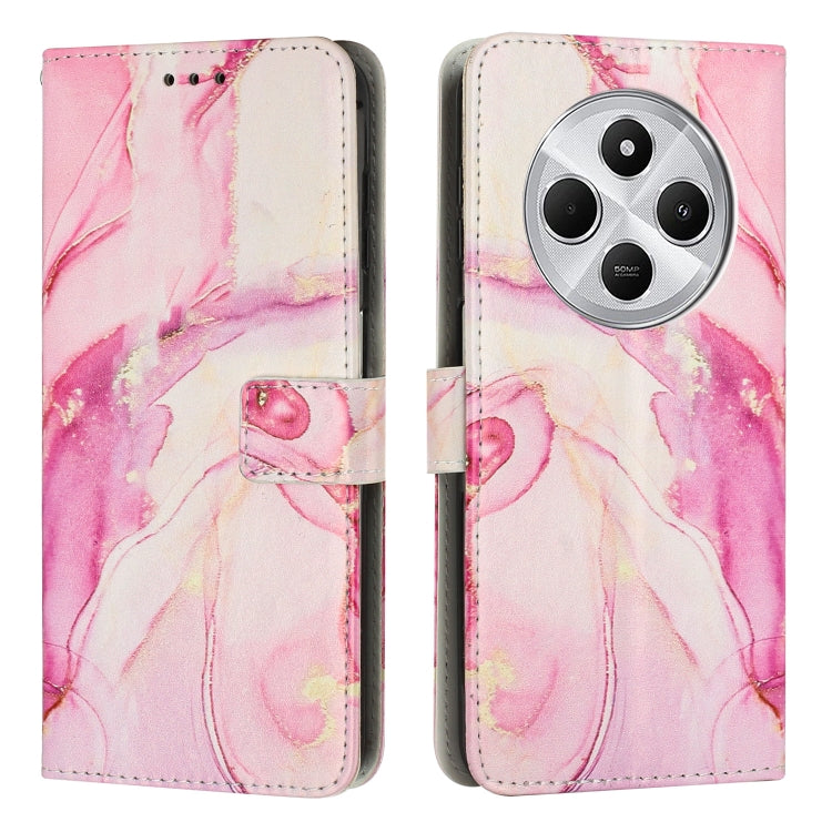 Painted Marble Pattern Leather Phone Case