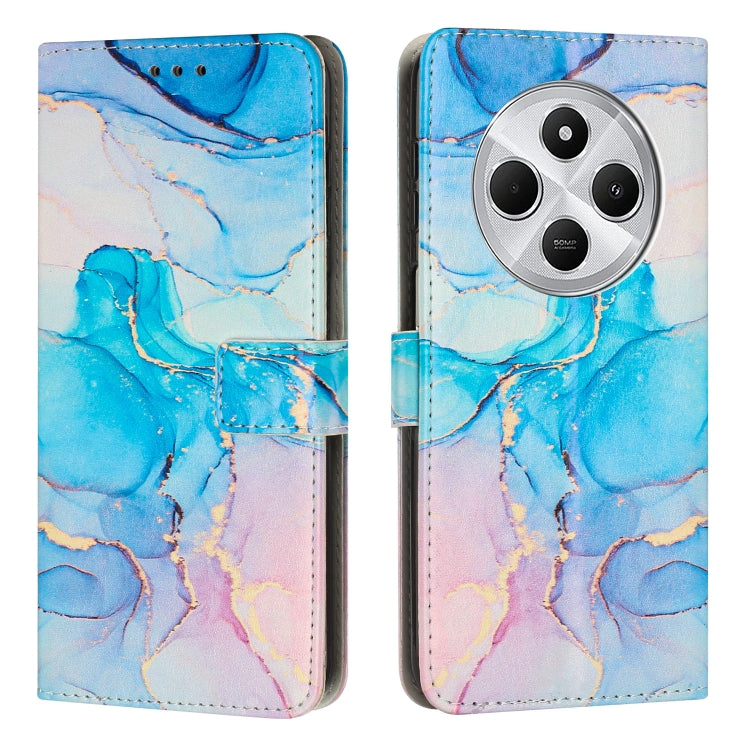 Painted Marble Pattern Leather Phone Case