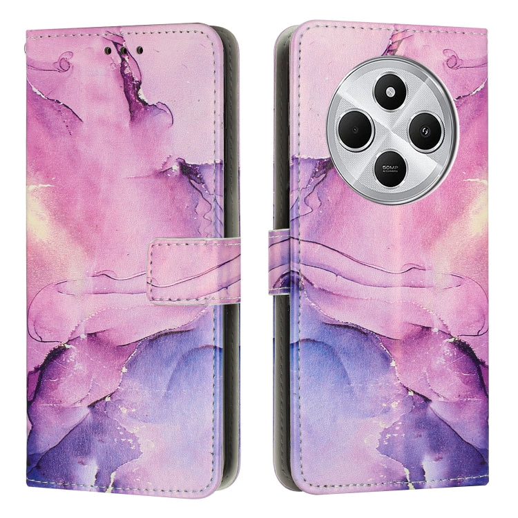 Painted Marble Pattern Leather Phone Case