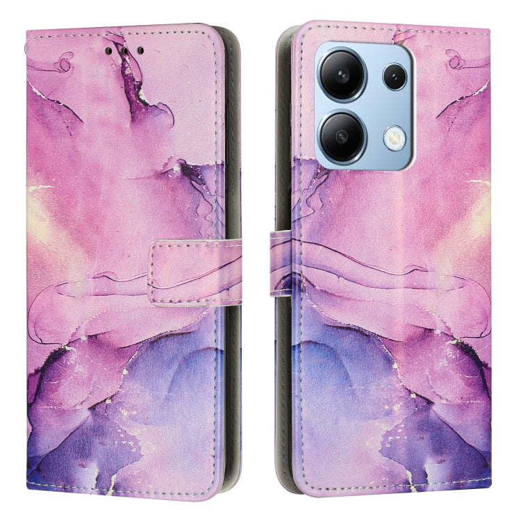 Painted Marble Pattern Leather Phone Case