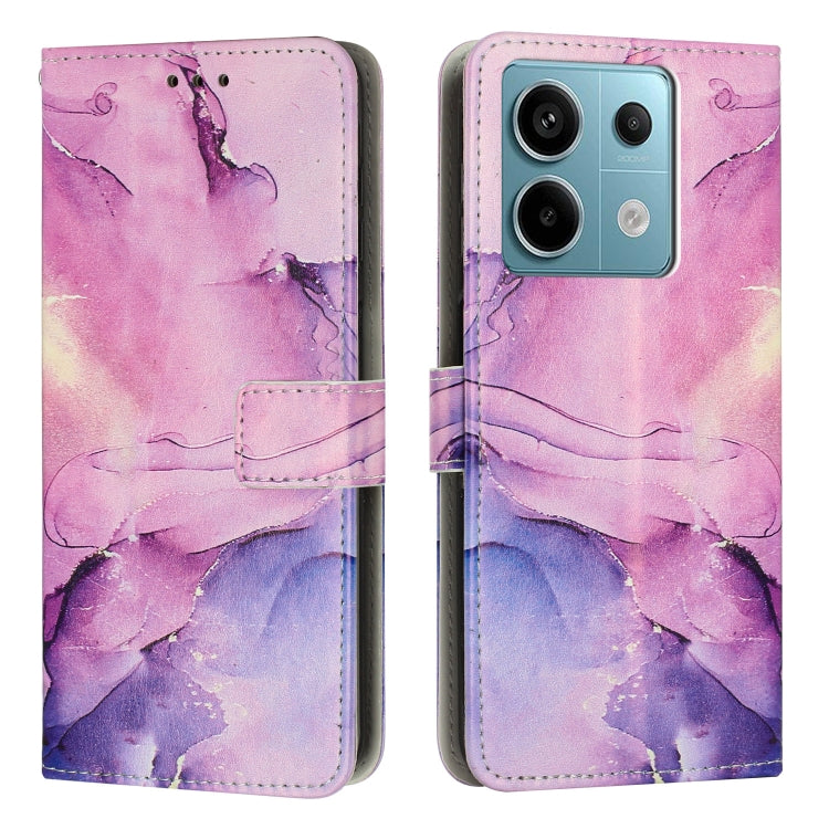 Painted Marble Pattern Leather Phone Case