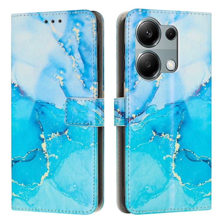 Painted Marble Pattern Leather Phone Case