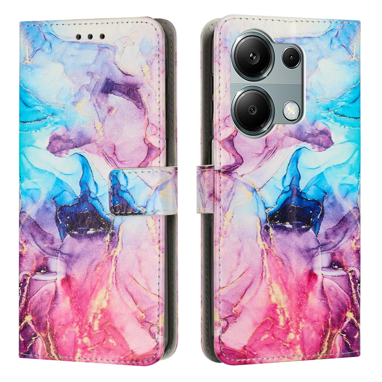 Painted Marble Pattern Leather Phone Case