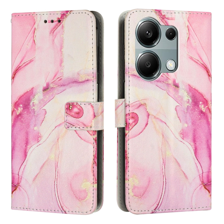 Painted Marble Pattern Leather Phone Case