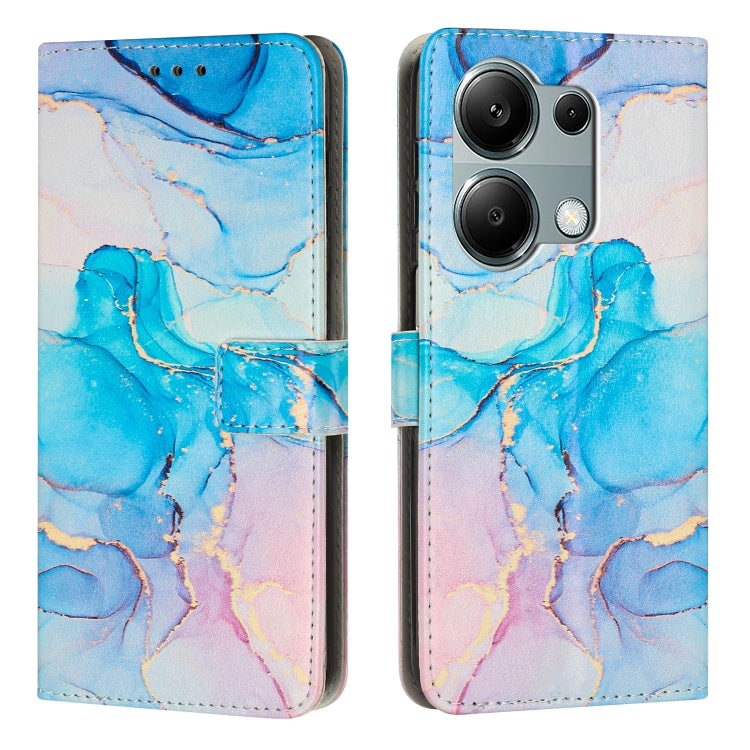 Painted Marble Pattern Leather Phone Case