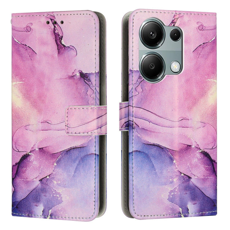 Painted Marble Pattern Leather Phone Case