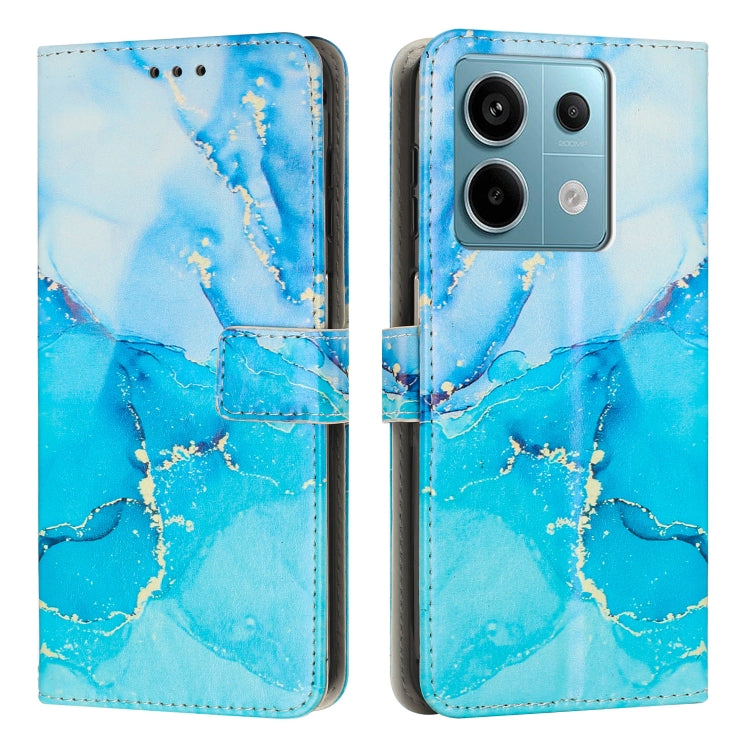 Painted Marble Pattern Leather Phone Case