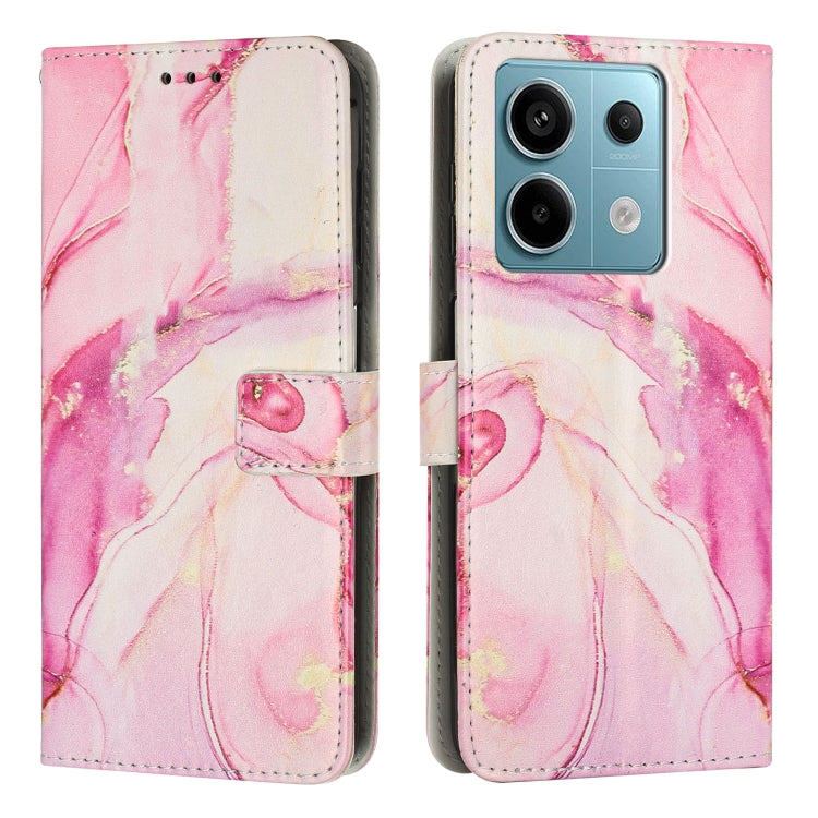 Painted Marble Pattern Leather Phone Case