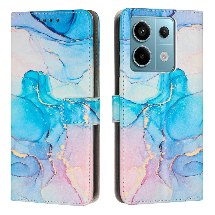 Painted Marble Pattern Leather Phone Case, For Redmi 13C 4G, For Redmi Note 13 Pro+, For Redmi Note 13 Pro 5G, For Redmi 12 4G / Redmi 12 5G / Note 12R