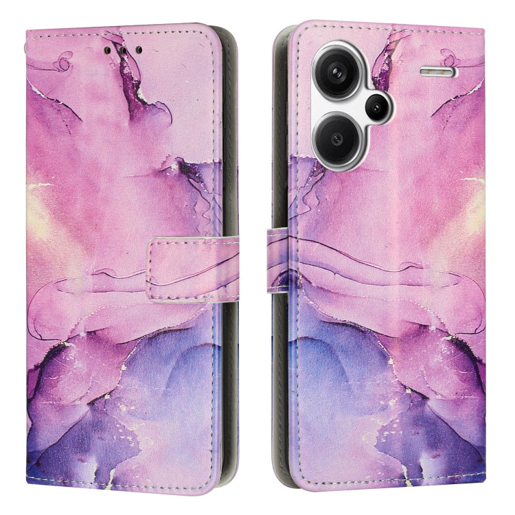 Painted Marble Pattern Leather Phone Case