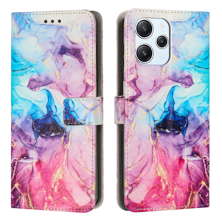 Painted Marble Pattern Leather Phone Case