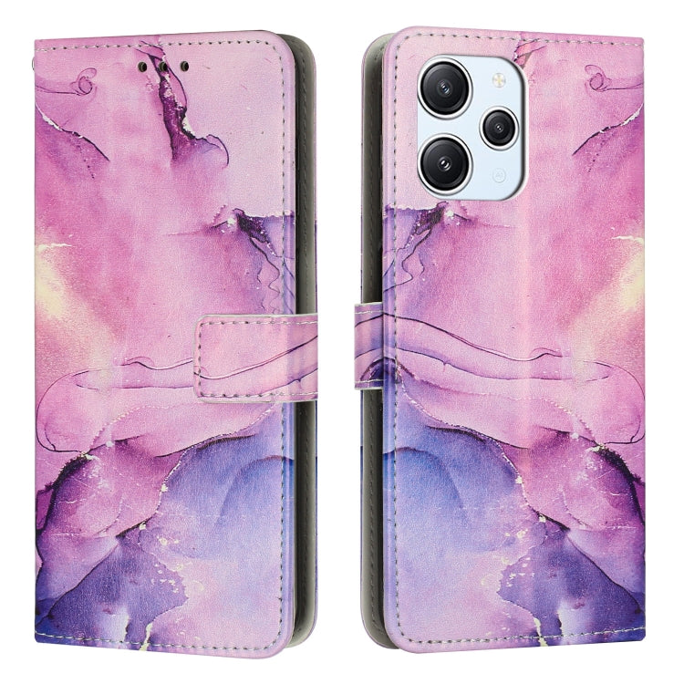 Painted Marble Pattern Leather Phone Case