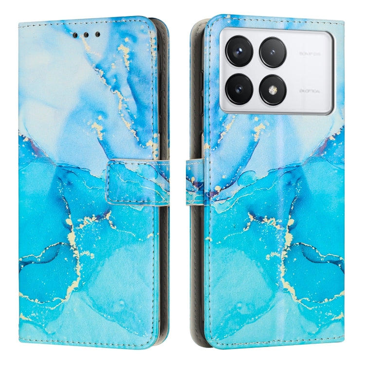 Painted Marble Pattern Leather Phone Case