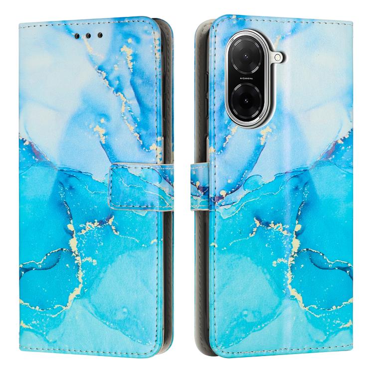 Painted Marble Pattern Leather Phone Case