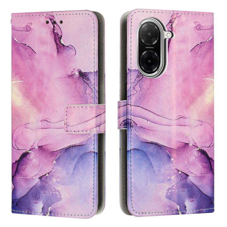 Painted Marble Pattern Leather Phone Case, For Redmi 15 5G / 4G EU 171mm, For Redmi 15C 5G / 4G Global 171mm, For Redmi A5 4G 171.7mm / Poco C71, For Redmi K80 / K80 Pro