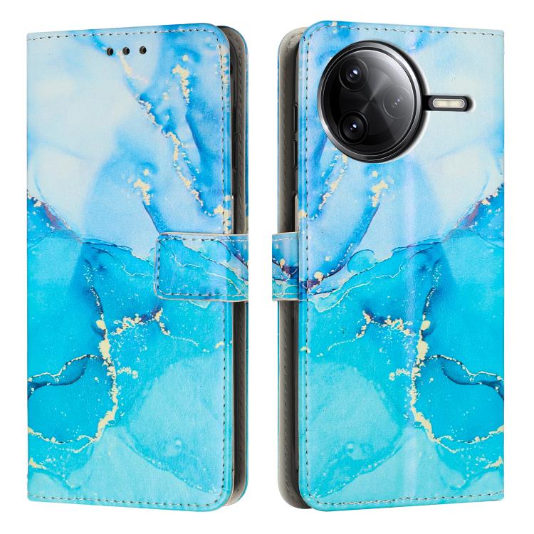 Painted Marble Pattern Leather Phone Case
