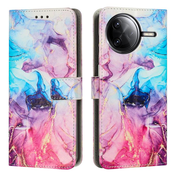Painted Marble Pattern Leather Phone Case