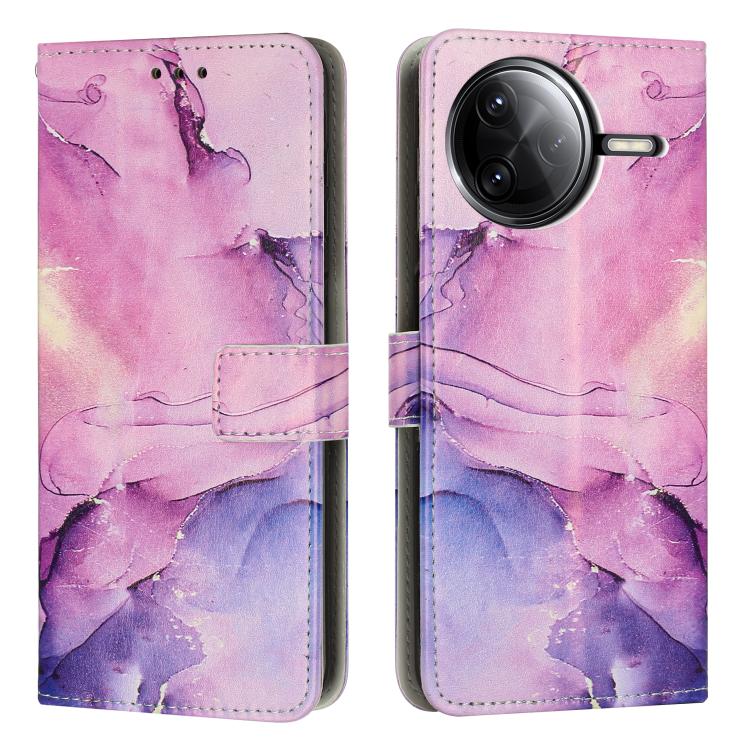 Painted Marble Pattern Leather Phone Case