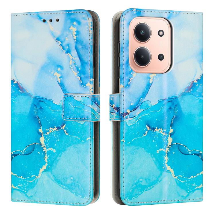 Painted Marble Pattern Leather Phone Case