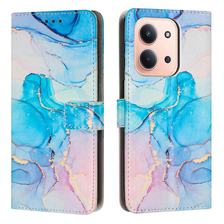 Painted Marble Pattern Leather Phone Case