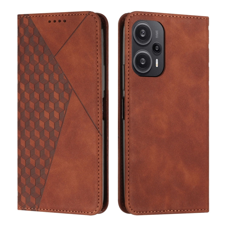 Diamond Splicing Skin Feel Magnetic Leather Phone Case