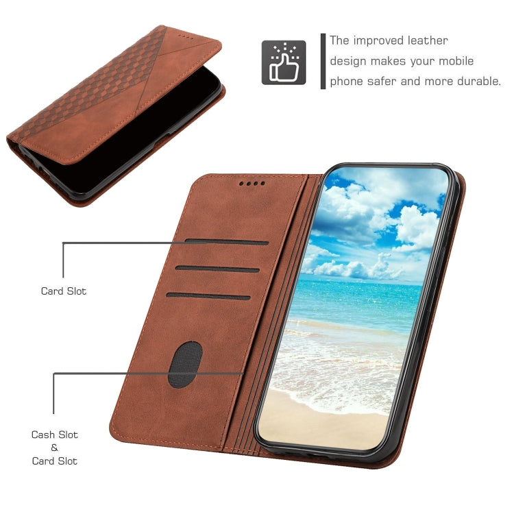 Diamond Splicing Skin Feel Magnetic Leather Phone Case