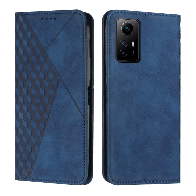 Diamond Splicing Skin Feel Magnetic Leather Phone Case