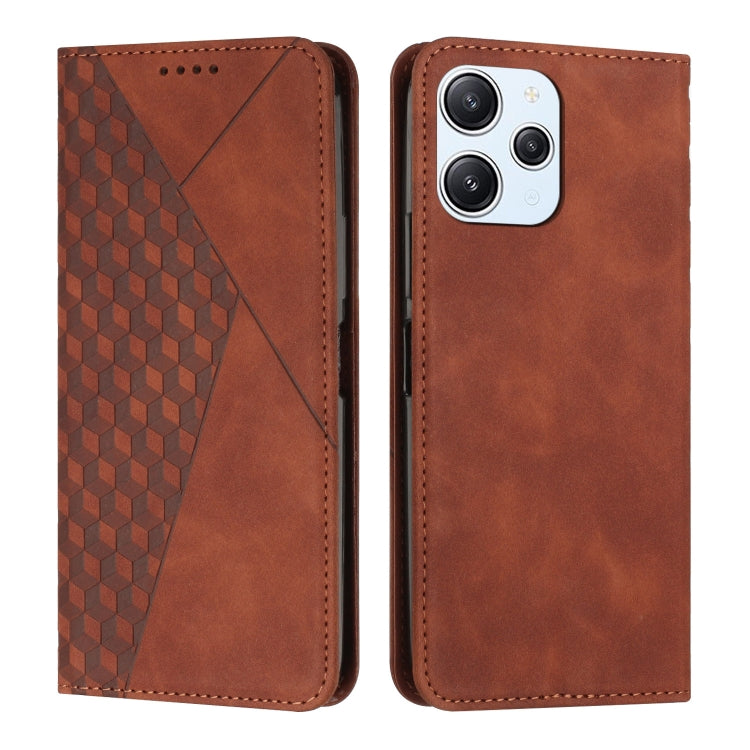Diamond Splicing Skin Feel Magnetic Leather Phone Case
