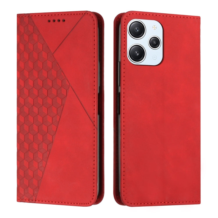 Diamond Splicing Skin Feel Magnetic Leather Phone Case
