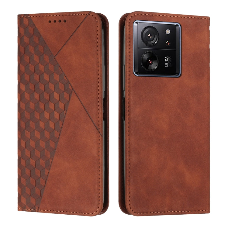 Diamond Splicing Skin Feel Magnetic Leather Phone Case