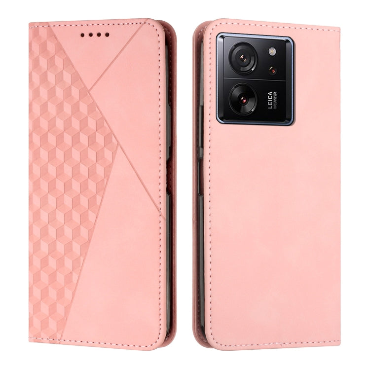 Diamond Splicing Skin Feel Magnetic Leather Phone Case