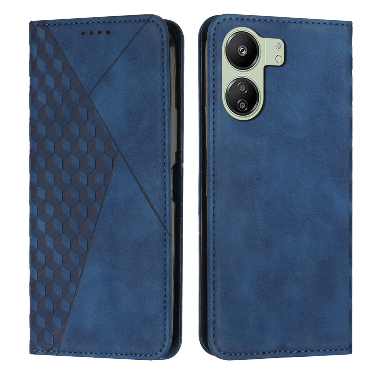 Diamond Splicing Skin Feel Magnetic Leather Phone Case
