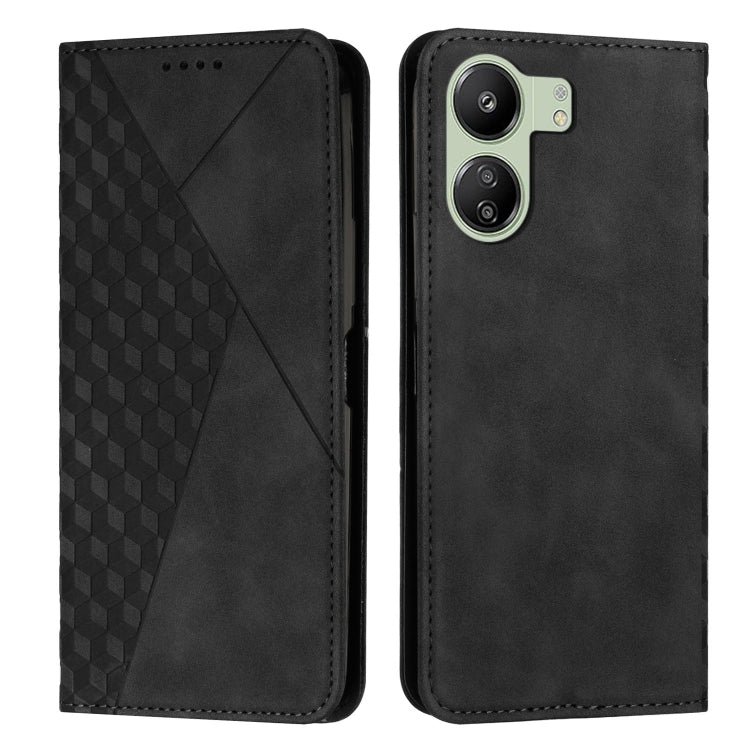 Diamond Splicing Skin Feel Magnetic Leather Phone Case