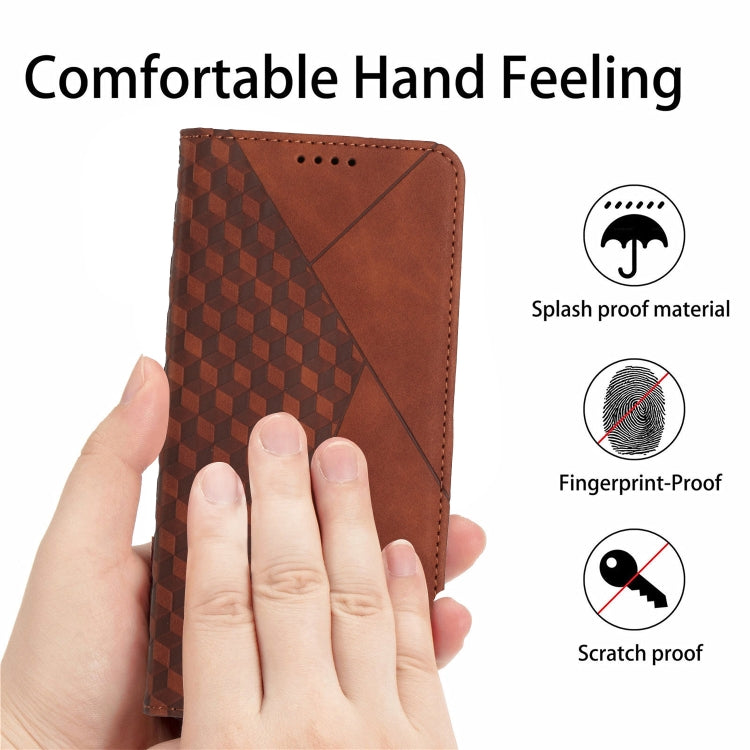 Diamond Splicing Skin Feel Magnetic Leather Phone Case