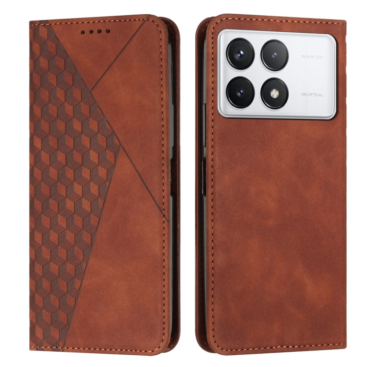 Diamond Splicing Skin Feel Magnetic Leather Phone Case