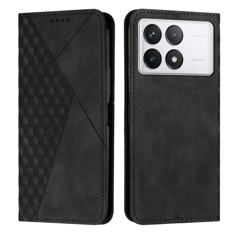 Diamond Splicing Skin Feel Magnetic Leather Phone Case